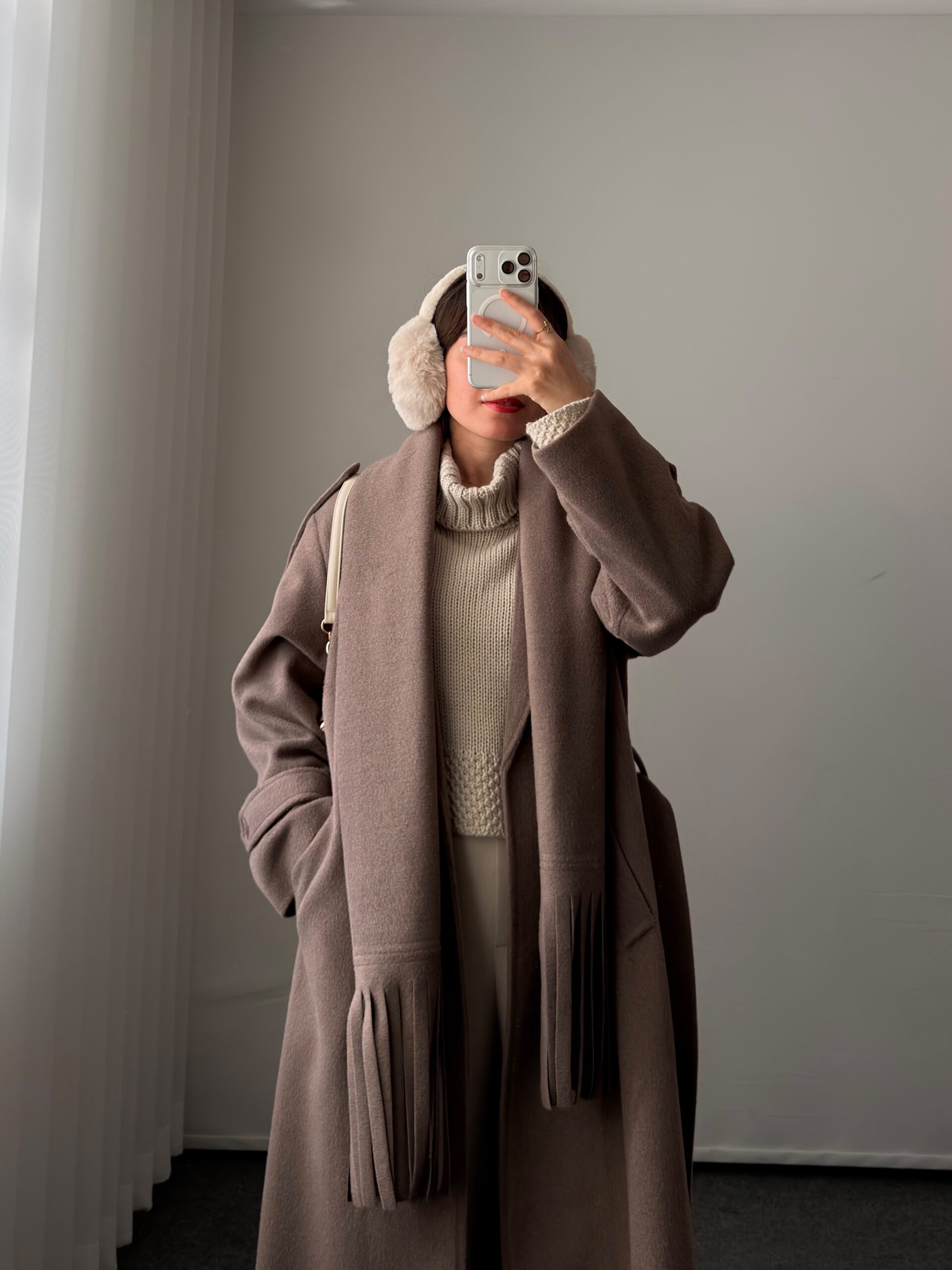 photo-output پالتو هرمس قهوه ای - Image 1