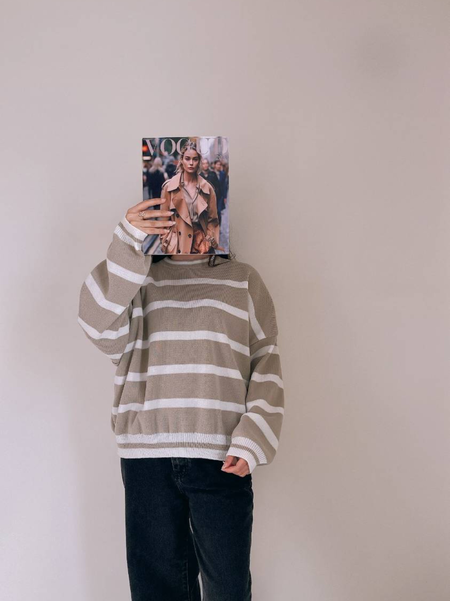 photo-output جامپر بافت راه راه - Image 1