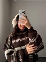 بافت وینتیج قهوه ای - Image 3