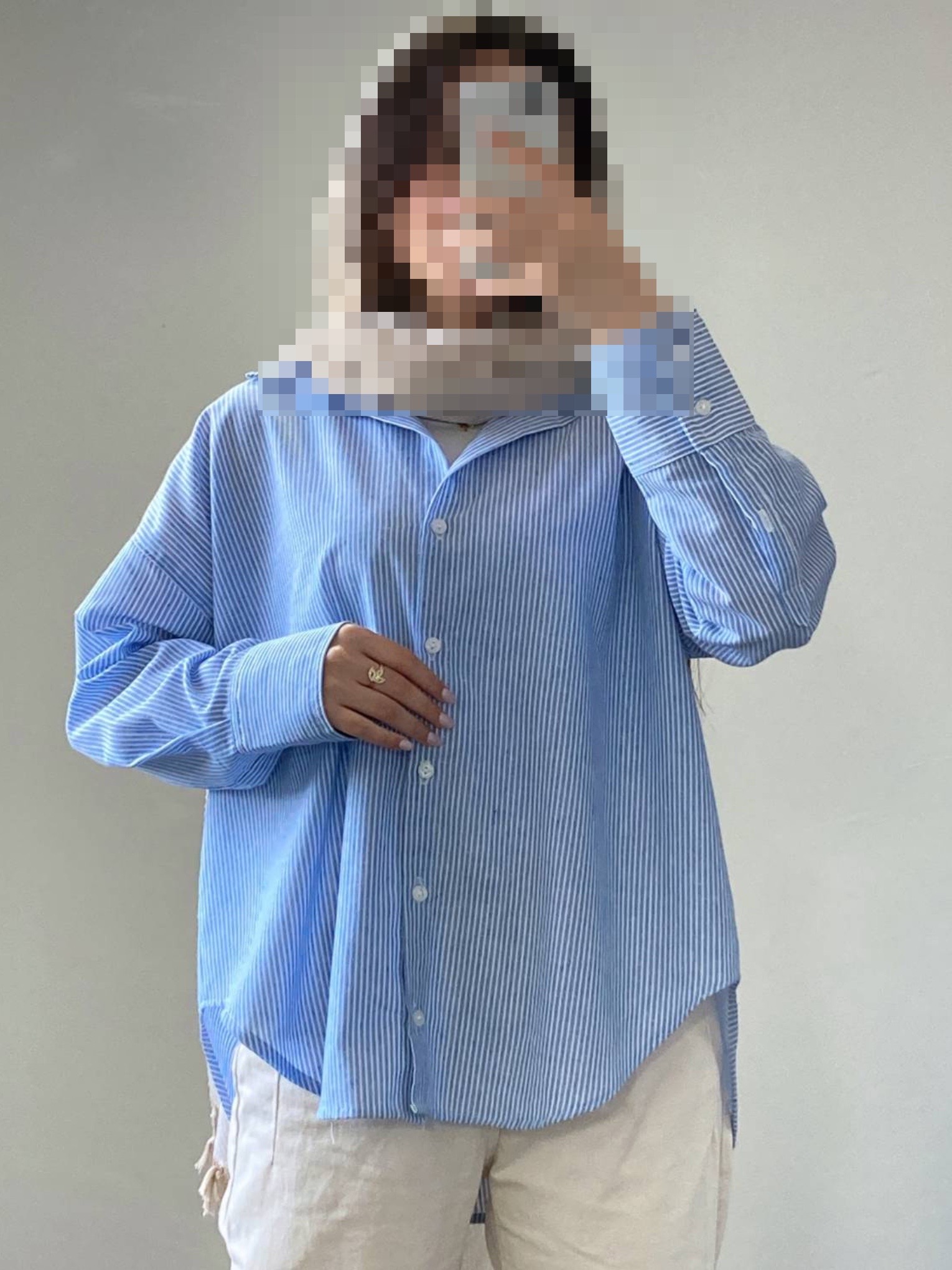 photo-output شومیز راه راه زنانه - Image 1