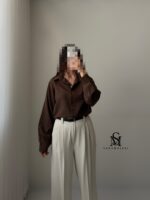شلوار واید اولدمانی استخونی - Image 2