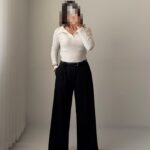 شلوار واید اولدمانی  مشکی