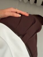 شلوار واید اولدمانی قهوه ای - Image 4